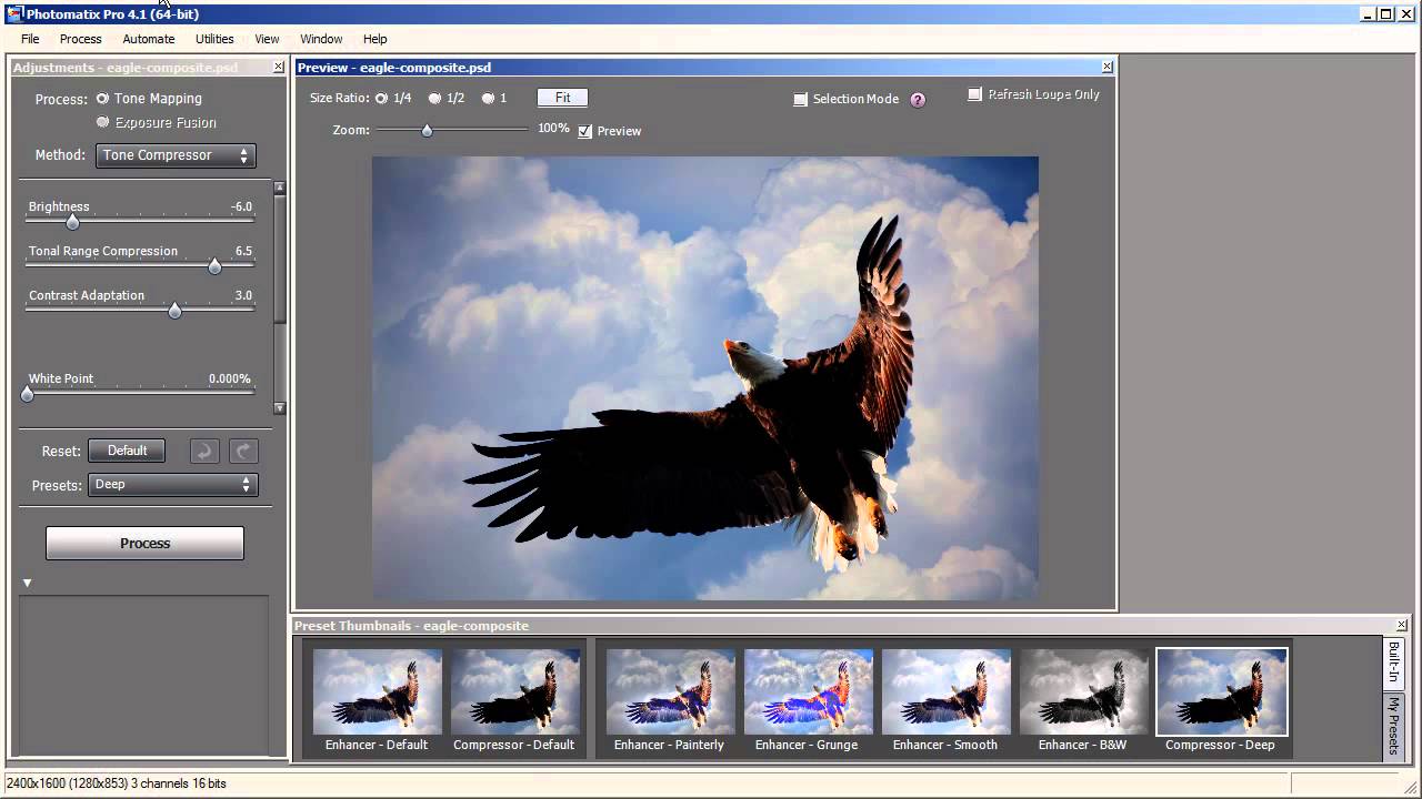Photoshop Compositing Video Post Processing Bird Photo with Blue Sky ...