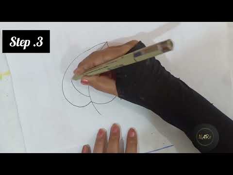 how to draw pipal leaf step by step for beginners by Paint with N ARt