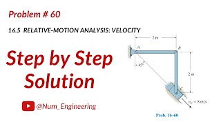 16–60  The slider block C moves at 8 ms down the