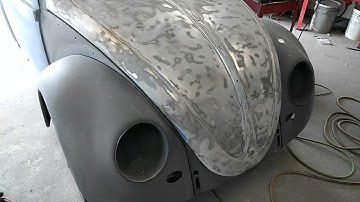 61 Vw hood ready for primer