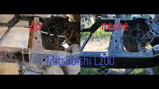 Mitsubishi L200: Пескоструй и обработка рамы
