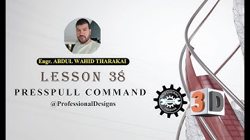 LESSON 38: AUTOCAD 2018 PRESSPULL COMMAND in Pashto Language #autocad2018 #pashto #3d #PRESSPULL