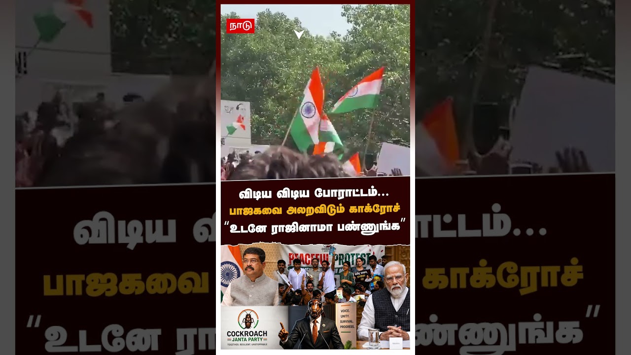 விடிய விடிய போராட்டம்... பாஜகவை அலறவிடும் காக்ரோச்!“உடனே ராஜினாமா பண்ணுங்க” | Cockroach Janata Party