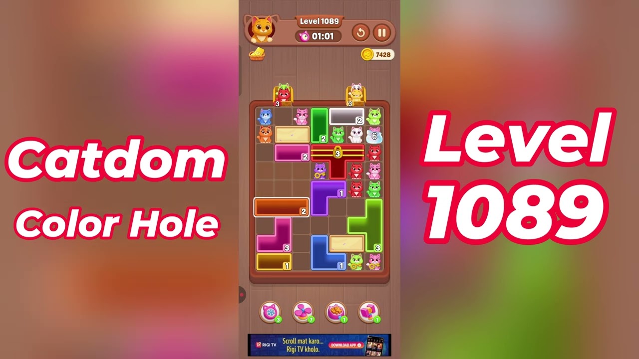 Catdom Color Hole Level 1089 Walkthrough [NEW UPDATE