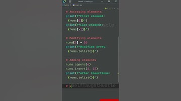 Array Operations in Python #coding #code #programming