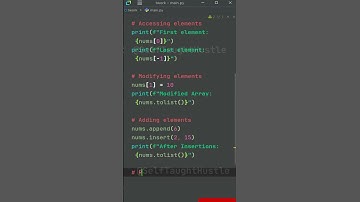 Array Operations in Python #coding #code #programming
