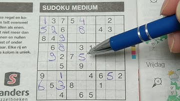 Sudoku attack! Yeah, 3 Sudokus on this day. (#481) Medium Sudoku puzzle. 03-18-2020 part 2 of 3