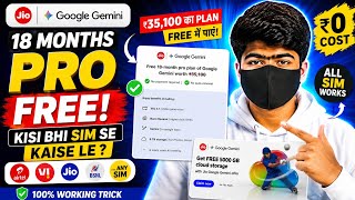 how to get gemini pro for free || gemini pro free me kaise chalaye (Any Sim Users) 