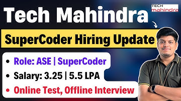 🔥Tech Mahindra SuperCoder Hiring Update | Salary: 5.5 LPA |Hiring Process |TechM Hiring Big Update