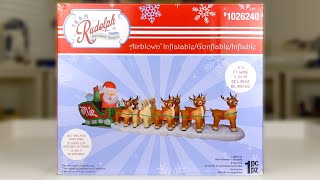 Gemmy 17.5FT COLOSSAL RUDOLPH SLEIGH Airblown Inflatable Review! (Lowe's 20182019 Exclusive)