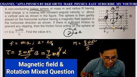 Good question of combination of Magnetic field & Rotation explain by RKH SIR