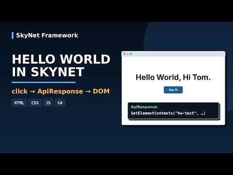 SkyNet - Build "Hello World" from scratch in under 5 minutes.
