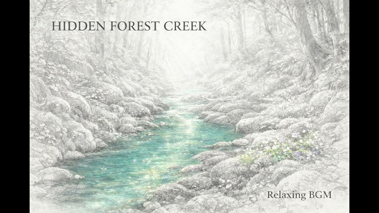 Hidden Forest Creek | Soft & Mystical Fantasy Water Ambient (No Vocals)