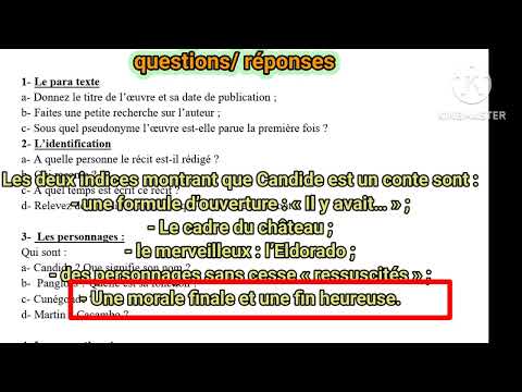 #candide#2bac أسئلة شاملة للرواية كاملة أختبر نفسك أسئلة وأجوبة التانية باكالوريا أحرار ورسميين