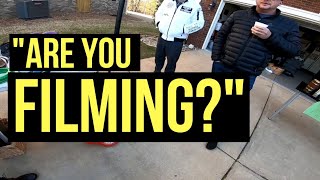 I GOT CAUGHT FILMING AT A GARAGE SALE!