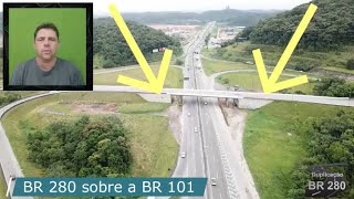 Duplicação da BR-280: nova frente de obras prepara viaduto em Araquari -  NSC Total