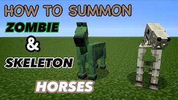 Minecraft: How to summon Zombie/Skeleton horse