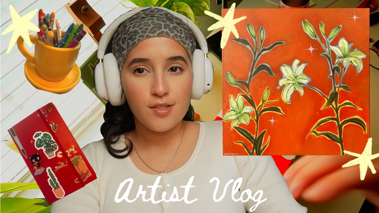 Artist Days Doing Artsy Things.★( Sketchbook tour| fixing a painting ).★