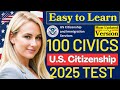 2025 random 100 civics questions and answers - U.S. citizenship interview I N400 Interview #uscis