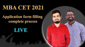 LIVE Demo || How to fill MBA CET 2021 Application Form ? || START to END