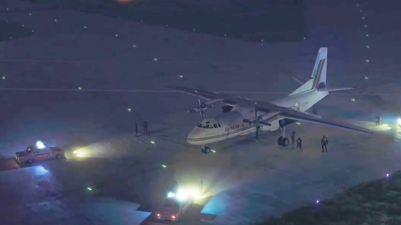 balkan bulgarian airlines flight 013 landing animation YouTube