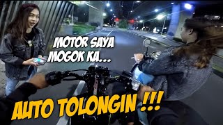 dorong motor mogok | tengah MLM cewek cantik sendirian. #motovlog #rxking135cc #rxkingindonesia