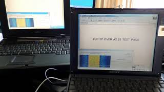 TCP/IP OVER AX.25 link between 2 laptops.