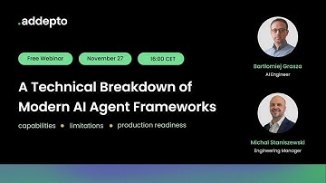 Webinar: A Technical Breakdown of AI Agent Frameworks