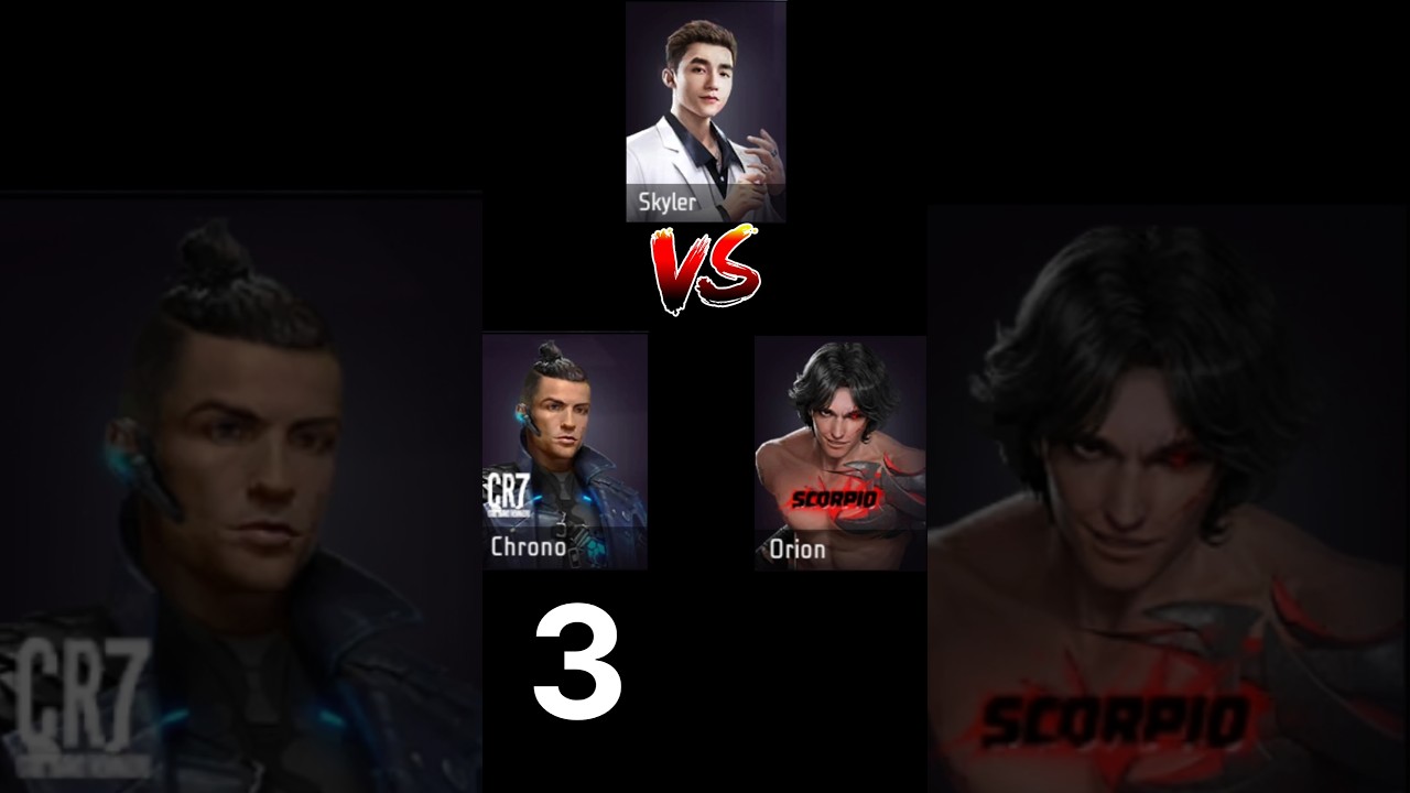 Skyler vs Chrono vs Orion 🤯 | free fire | 