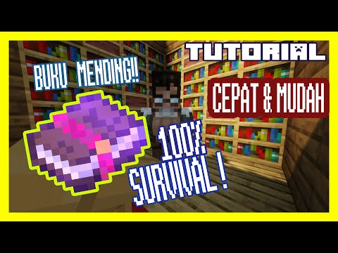 Cara mendapatkan buku enchanted mending disurvival dengan mudah! | Minecraft Tutorial Indonesia