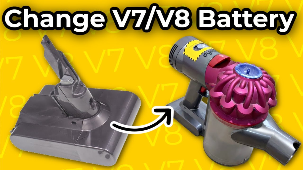 Как заменить батарею в пылесосах Dyson V7 и V8