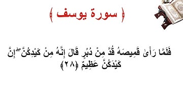 سورة يوسف الأية 28