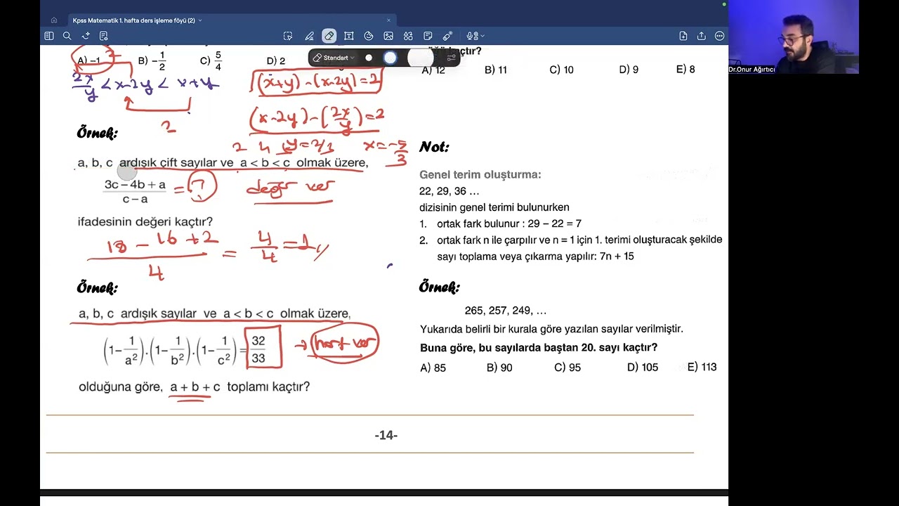 Ardışık Sayılar-2026 KPSS