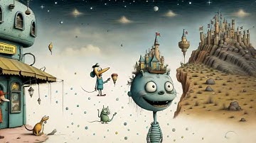 Ai Generated 4k Video. Surreal Cartoon Infinite zoom