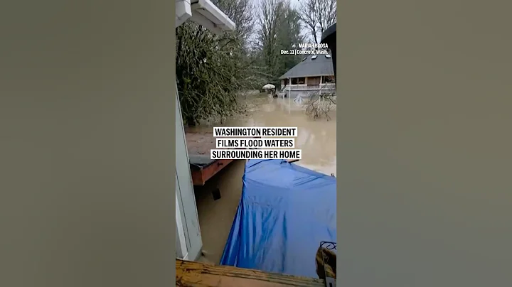 Washington resident films flood waters surrounding her home