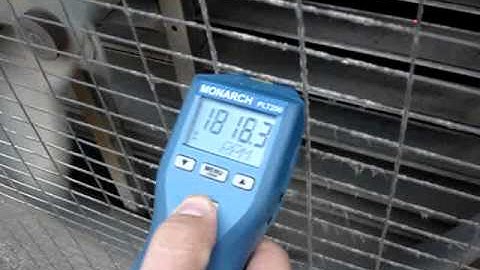 Using a tachometer to measure fan speed
