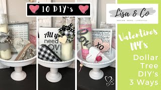 ❤️ Dollar Tree DIY’s Three Ways!!  ||  Valentine’s DIY’s  || Lisa & Co