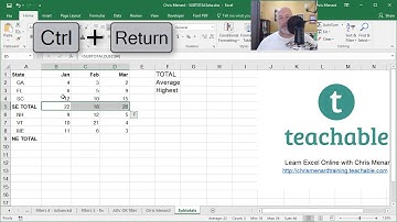 Use Subtotal Function to calculate grand totals by Chris Menard