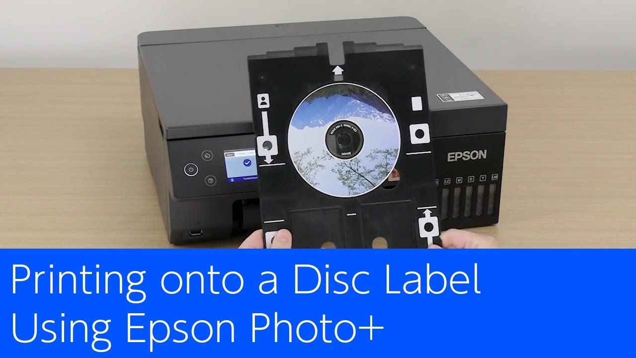 Printing onto a Disc Label Using Epson Photo+ (L8100) - YouTube