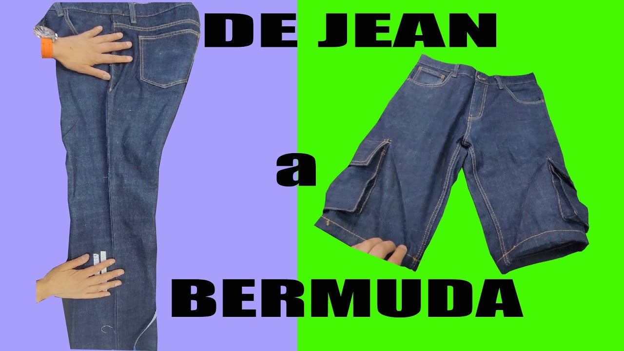 Convierte tu VIEJO JEAN en BERMUDA. Transforma tu armario