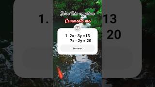 solve this linear equations in two variables #mathematics  #shortvideo  #bhojpuri  #equations #math