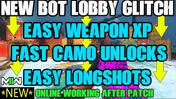 MW2 Online BOT LOBBY GLITCH MW2 Fast Camo Unlock Glitch / Weapon XP GLITCH True GOD MODE GLITCH