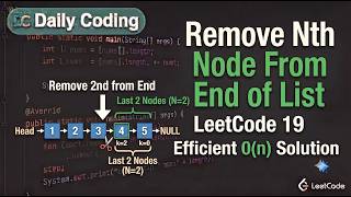 🔥 LeetCode 19: Remove Nth Node From End of List | Two Pointer Approach | Java Solution