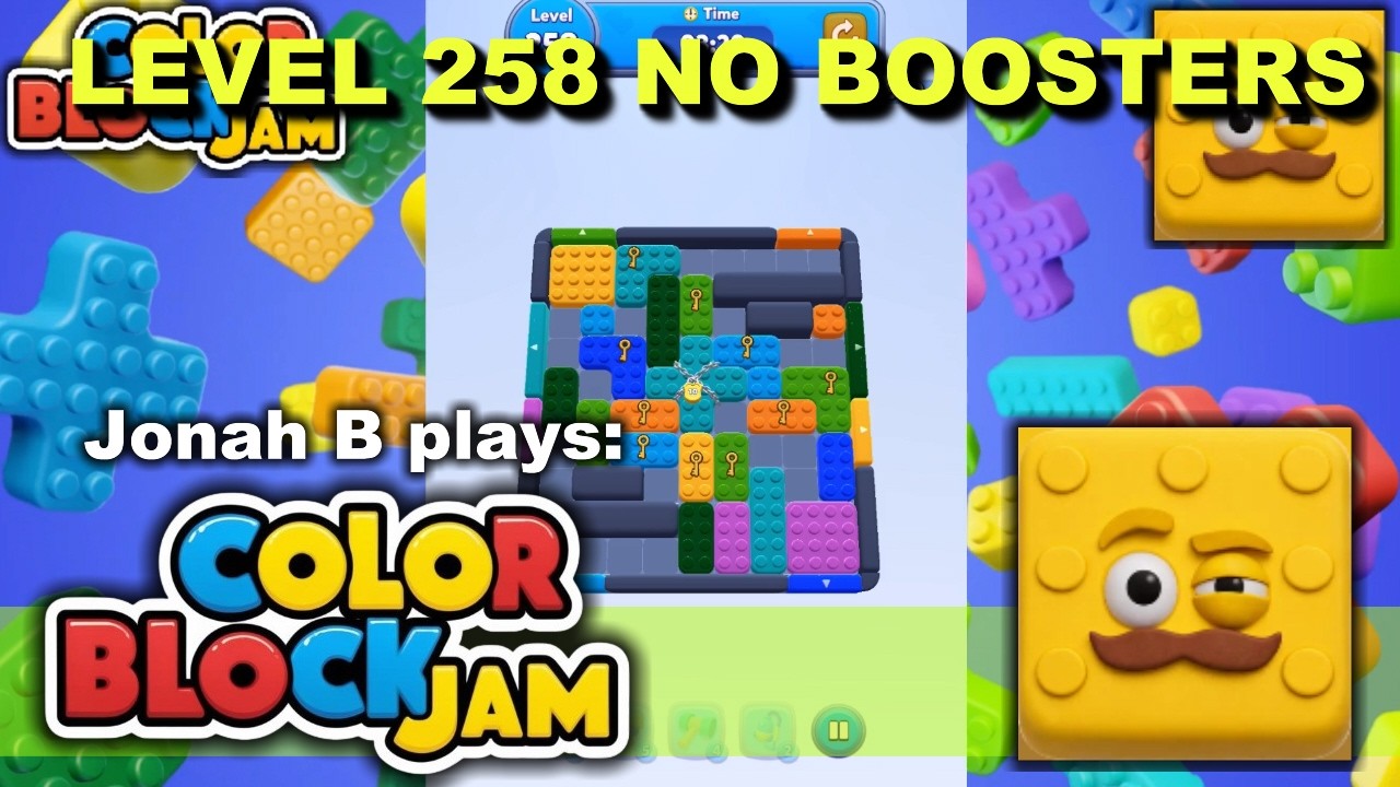 Color Block Jam Level 258 No Boosters - YouTube