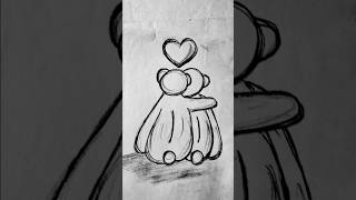 taddy bear hugging pencil drawing || #kidsdrawingforkids #drawing #drawingskill #art #firstdrawing