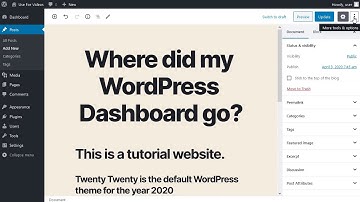 Full screen Mode in WordPress 5 4