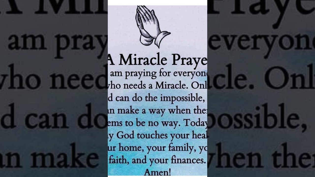 Miracles Come To Your Life God Bless You Walkinspiritoftheholyspirit