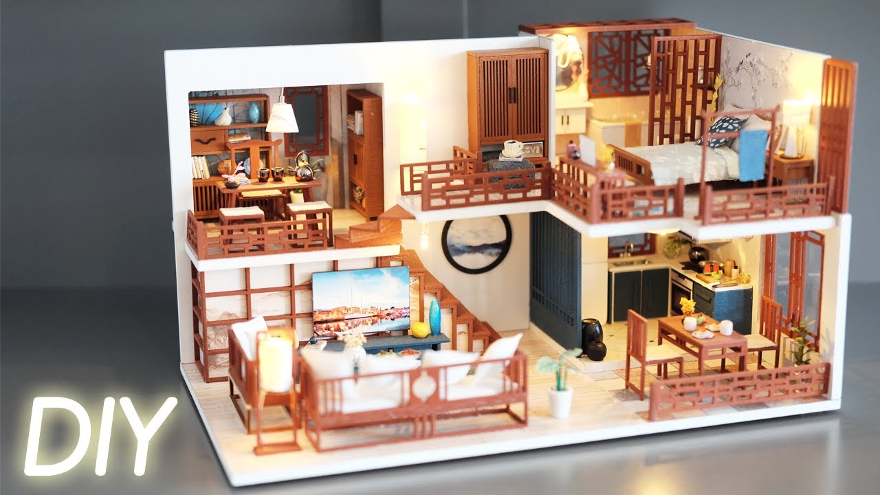 DIY Bedroom Miniature Soho Insert Showcase Doll House - China DIY