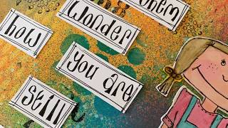 Smile Art Journal Page with Distress Oxides - Part 1