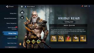 ⚔️ VIKING RISE ⚔️ : : VIKINGS' REIGN 🤩 OLAF 🤩Sx 🏹 NEW INFANTRY HERO 🏹GO FOR IT 👍 &amp; NEW SX SKILLS 🔥